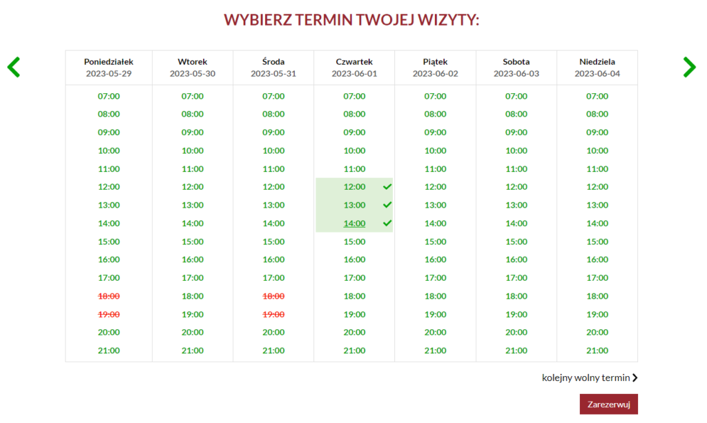 wynajem gabinetów grafik